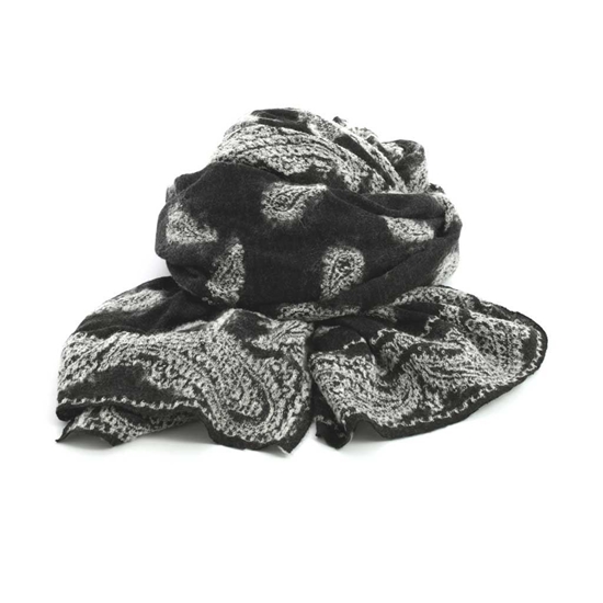 Picture of Black Paisley Classic Scarf