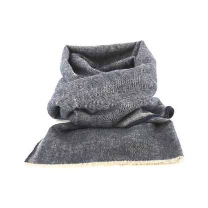 Picture of Blue & Grey Cotton Scarf
