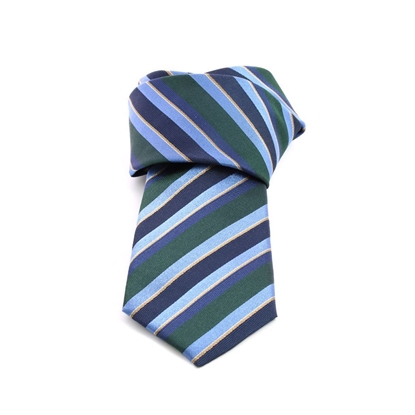 Picture of Blue/Green Regimental Silk Tie - 8 cm. wide 