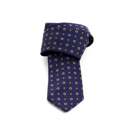 Picture of Blue Micro Patterned Jacquard Silk Tie - 7 cm. wide 
