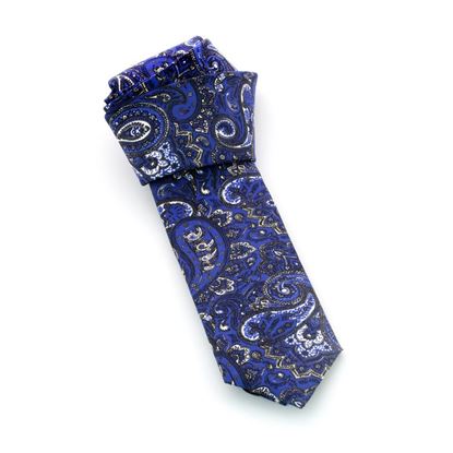 Picture of Blue Paisley Silk Tie - 7 cm. wide 
