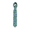 Picture of Blue/Light Blue/Green Flowers Silk Tie - 7 cm. wide 