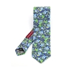Picture of Blue/Light Blue/Green Flowers Silk Tie - 7 cm. wide 