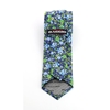 Picture of Blue/Light Blue/Green Flowers Silk Tie - 7 cm. wide 