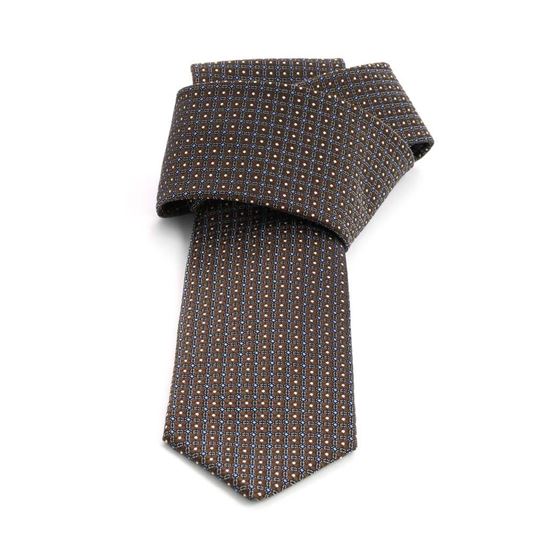 Picture of Brown Micro Patterned Jacquard Silk Tie - 7 cm. wide 