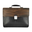 Picture of Ebony Wood & Black Leather Briefcase - One Compartment