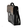 Picture of Ebony Wood & Black Leather Briefcase - One Compartment