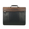 Picture of Ebony Wood & Black Leather Briefcase - Three Compartments