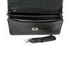 Picture of Ebony Wood & Black Leather Briefcase - Three Compartments