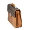 Picture of Ebony Wood & Honey Leather Briefcase - One Compartment