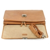 Picture of Ebony Wood & Honey Leather Briefcase - One Compartment