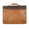 Picture of Ebony Wood & Honey Leather Briefcase - Three Compartments