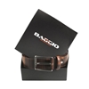 Picture of Ebony Wood & Leather Belt - 3,5 cm. wide