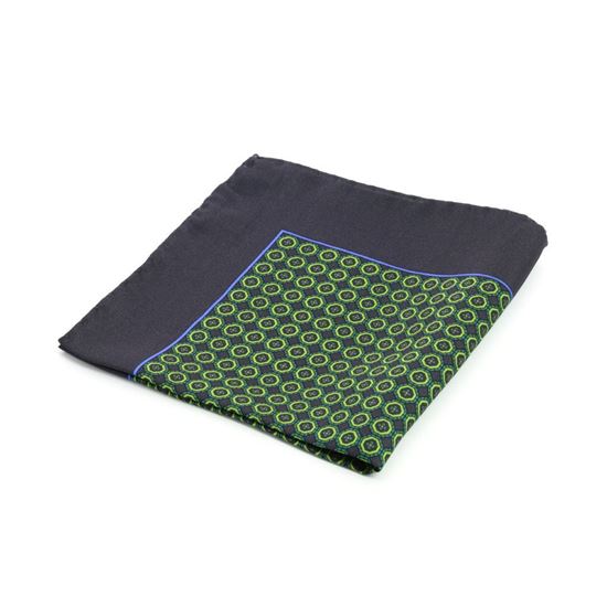 Picture of Framed Geometric Patterned Silk Handkerchief