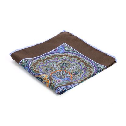 Picture of Rimmed Paisley Silk Handkerchief