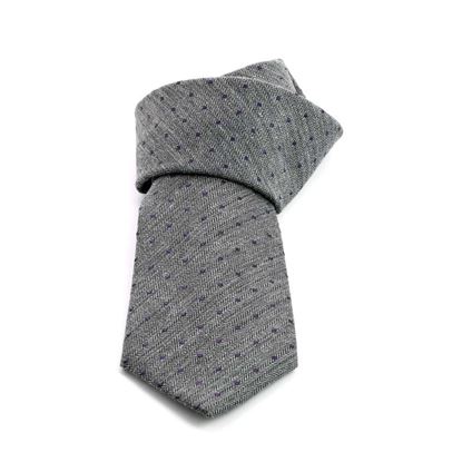 Picture of Grey Polka Dot Silk Tie - 8 cm. wide 