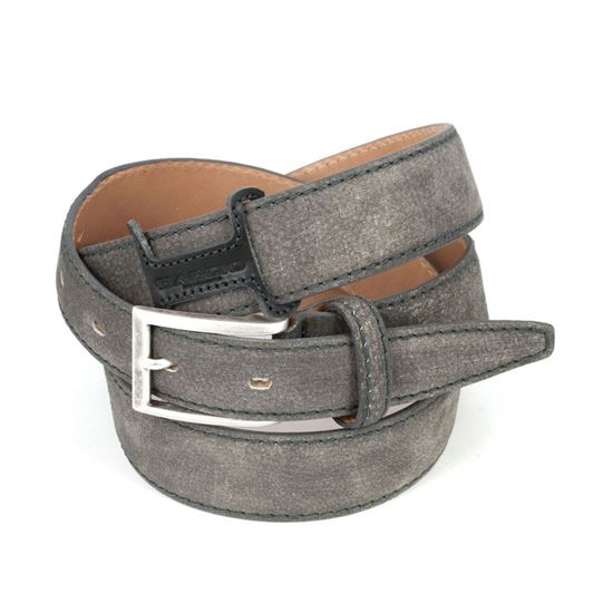 Picture of Grey Vintage Shaped Calf Leather Belt