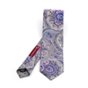 Picture of Pearl Grey Paisley Silk Tie - 7 cm. wide 