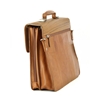 Picture of Teak Wood & Honey Leather Briefcase - One Compartment