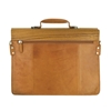 Picture of Teak Wood & Honey Leather Briefcase - One Compartment