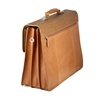 Picture of Teak Wood & Honey Leather Briefcase - Three Compartments