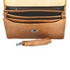 Picture of Teak Wood & Honey Leather Briefcase - Three Compartments
