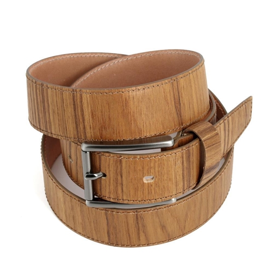 Picture of Teak Wood & Leather Belt - 3 cm. wide