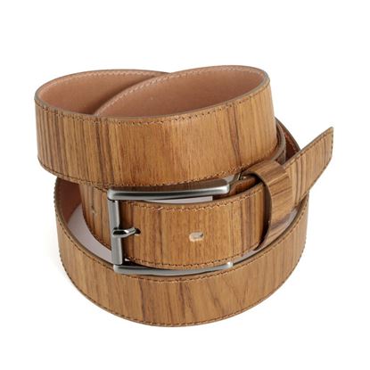 Picture of Teak Wood & Leather Belt - 3,5 cm. wide