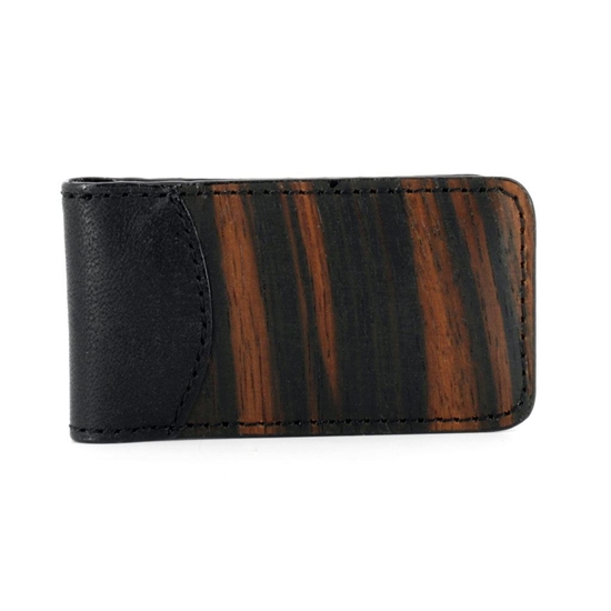 Picture of Wood & Leather Bill Clip