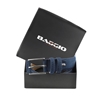 Picture of Dark Blue Alcantara Belt - Double Loops - 3,5 cm. wide