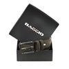 Picture of Dark Brown Alcantara Belt - Double Loops - 3,5 cm. wide