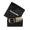 Picture of Dove Brown Alcantara Belt - Double Loops - 3,5 cm. wide