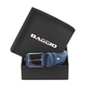 Picture of Mid Blue Alcantara Belt - Double Loops - 3,5 cm. wide