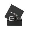 Picture of Black Lizard Print Calf Leather Belt - 3,5 cm. wide