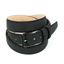 Picture of Black Alcantara Belt - Double Loops - 3,5 cm. wide