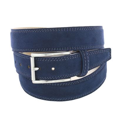 Picture of Blue Alcantara Belt - 3 cm. wide