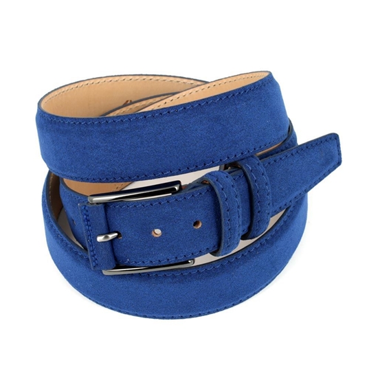 Picture of Bluette Alcantara Belt - Double Loops - 3,5 cm. wide
