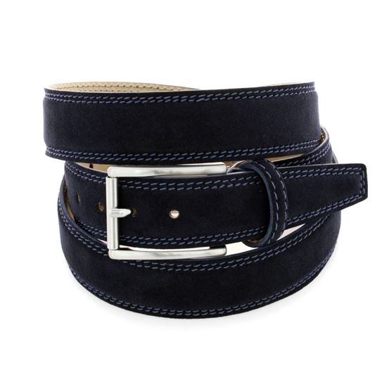 Picture of Dark Blue Alcantara Belt - 3 cm. wide
