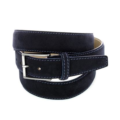 Picture of Dark Blue Alcantara Belt - 3,5 cm. wide