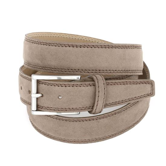 Picture of Dove Brown Alcantara Belt - 3 cm. wide