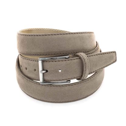 Picture of Dove Brown Alcantara Belt - 3,5 cm. wide