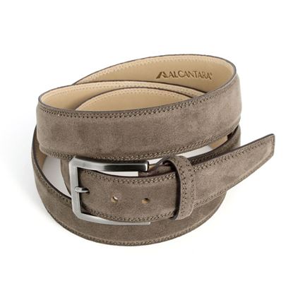 Picture of Mid Brown Alcantara Belt - 3,5 cm. wide