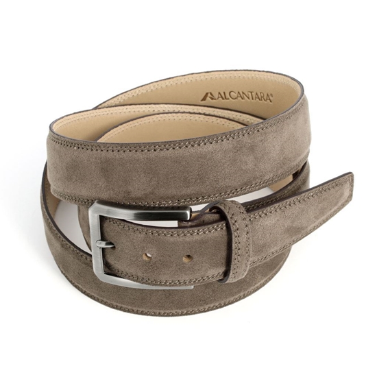 Picture of Mid Brown Alcantara Belt - 3,5 cm. wide