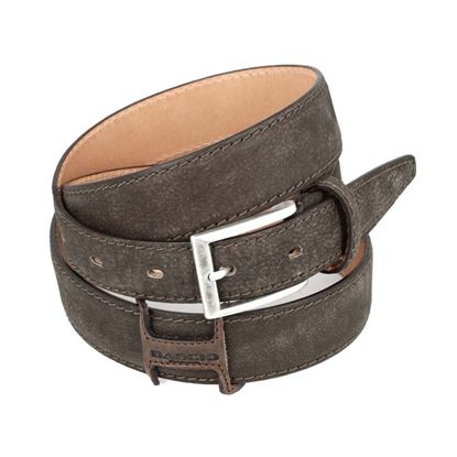 Picture of Dark Brown Vintage Shaped Calf Leather Belt