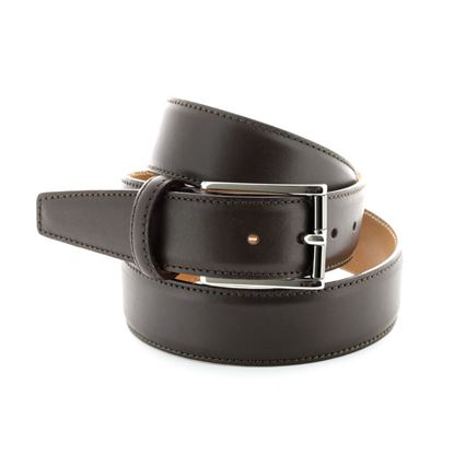 Picture of Dark Brown Nappa Soft Calf Leather Belt - 3,5 cm. wide