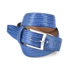 Picture of Blue Lizard Print Calf Leather Belt - 3,5 cm. wide