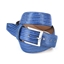 Picture of Blue Lizard Print Calf Leather Belt - 3,5 cm. wide