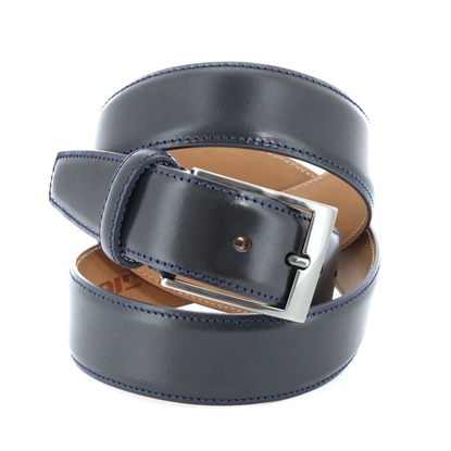 Picture of Blue Smooth Calf Leather Belt - 3,5 cm. wide