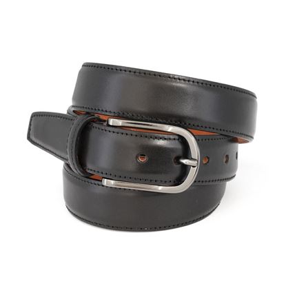 Picture of Black Smooth Calf Leather Belt - 3 cm. wide