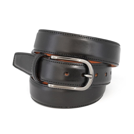 Picture of Black Smooth Calf Leather Belt - 3 cm. wide